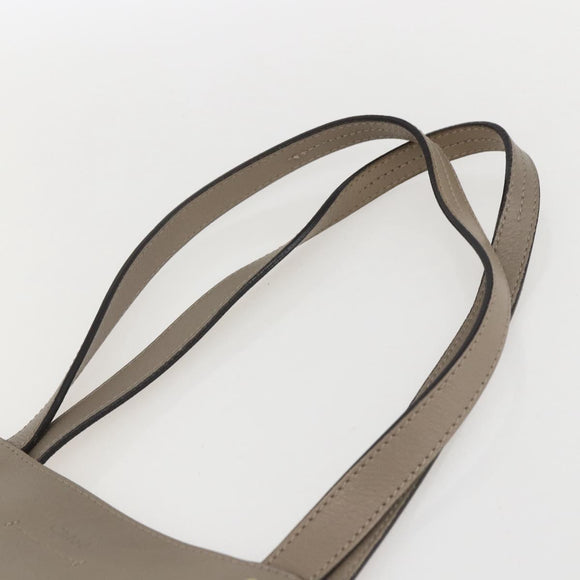 Chloe Milo Tote Bag Leather Beige Gold Auth am10289