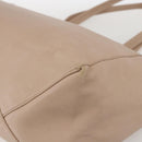 CELINE Horizontalkava Tote Bag Leather Beige Auth am10290-15