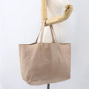 CELINE Horizontalkava Tote Bag Leather Beige Auth am10290-22