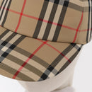 BURBERRY Novachek Cap Canvas Size M Beige Auth am10292V-10
