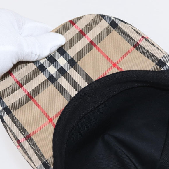 BURBERRY Novachek Cap Canvas Size M Beige Auth am10292V