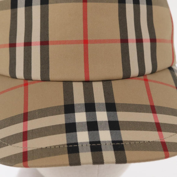 BURBERRY Novachek Cap Canvas Size M Beige Auth am10292V