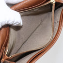 FENDI Zucchino Canvas Long Wallet Brown Gold Auth am10296V-11