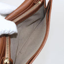 FENDI Zucchino Canvas Long Wallet Brown Gold Auth am10296V-19