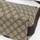 GUCCI GG Supreme Shoulder Bag PVC Leather Beige Silver 122373 Auth am10297V-15