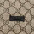 GUCCI GG Supreme Shoulder Bag PVC Leather Beige Silver 122373 Auth am10297V-17