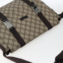 GUCCI GG Supreme Shoulder Bag PVC Leather Beige Silver 122373 Auth am10297V-6