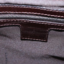 FENDI Zucca Canvas Hand Bag Black Brown Silver Auth am10298-17