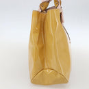 Salvatore Ferragamo Vala Hand Bag Enamel Yellow Gold Auth am10303-3