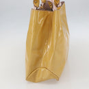 Salvatore Ferragamo Vala Hand Bag Enamel Yellow Gold Auth am10303-4