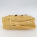 Salvatore Ferragamo Vala Hand Bag Enamel Yellow Gold Auth am10303-5