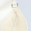 CHANEL Matelasse Chain Shoulder Bag Caviar Skin White Silver CC Auth am10305V-21