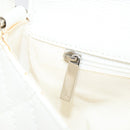 CHANEL Matelasse Chain Shoulder Bag Caviar Skin White Silver CC Auth am10305V-23