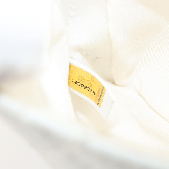 CHANEL Matelasse Chain Shoulder Bag Caviar Skin White Silver CC Auth am10305V