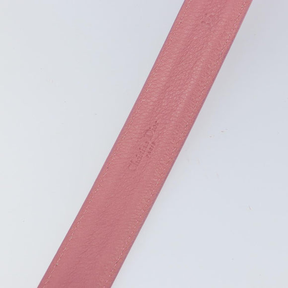 Christian Dior CD Flower Belt Leather Size 85 Pink Auth am10306V
