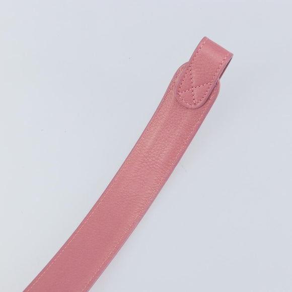 Christian Dior CD Flower Belt Leather Size 85 Pink Auth am10306V