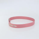 Christian Dior CD Flower Belt Leather Size 85 Pink Auth am10306V-3