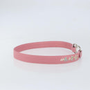 Christian Dior CD Flower Belt Leather Size 85 Pink Auth am10306V-4