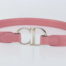 Christian Dior CD Flower Belt Leather Size 85 Pink Auth am10306V-5