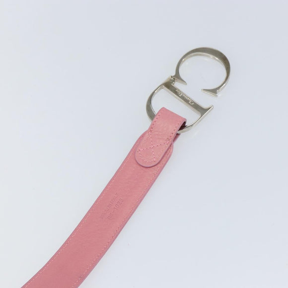 Christian Dior CD Flower Belt Leather Size 85 Pink Auth am10306V