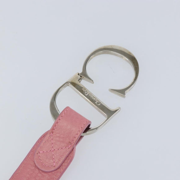 Christian Dior CD Flower Belt Leather Size 85 Pink Auth am10306V