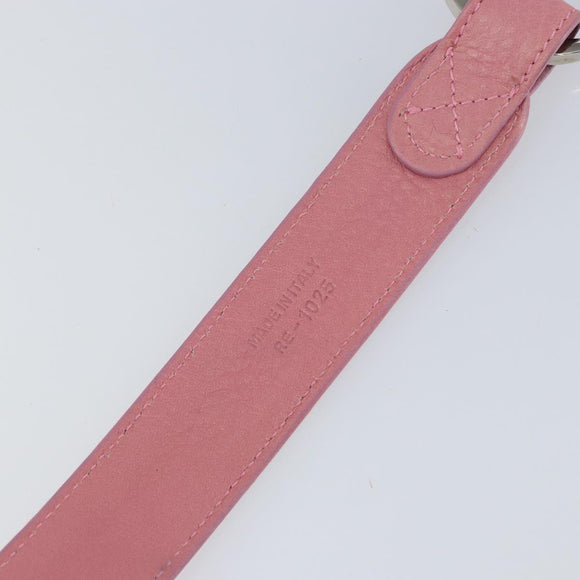 Christian Dior CD Flower Belt Leather Size 85 Pink Auth am10306V