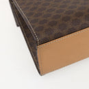 CELINE Macadam Canvas Hand Bag PVC Leather 2way Brown Gold Auth am10307V-18