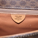 CELINE Macadam Canvas Hand Bag PVC Leather 2way Brown Gold Auth am10307V-12