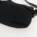 FENDI Jersey Mamma bucket Shoulder Bag Nylon Black Silver Auth am10308V-9