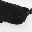 FENDI Jersey Mamma bucket Shoulder Bag Nylon Black Silver Auth am10308V-15