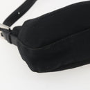 FENDI Jersey Mamma bucket Shoulder Bag Nylon Black Silver Auth am10308V-16