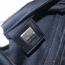 FENDI Jersey Mamma bucket Shoulder Bag Nylon Black Silver Auth am10308V-18