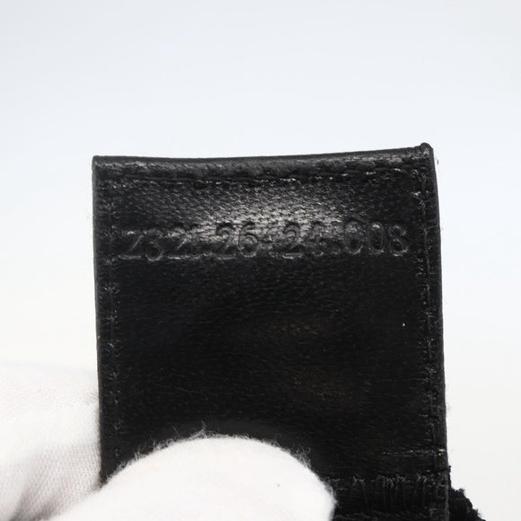 FENDI Jersey Mamma bucket Shoulder Bag Nylon Black Silver Auth am10308V