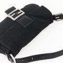 FENDI Jersey Mamma bucket Shoulder Bag Nylon Black Silver Auth am10308V-6