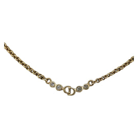 Christian Dior Necklace metal Gold Tone Auth am10310