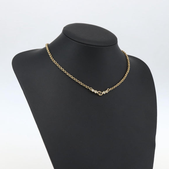 Christian Dior Necklace metal Gold Tone Auth am10310