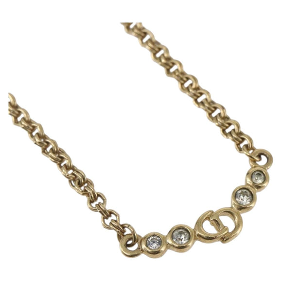 Christian Dior Necklace metal Gold Tone Auth am10310