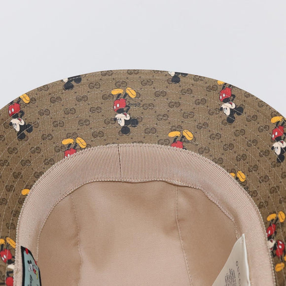 GUCCI Micro GG Supreme Disney Hat PVC Size M Beige 602978 Auth am10313SAM
