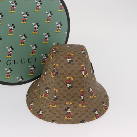 GUCCI Micro GG Supreme Disney Hat PVC Size M Beige 602978 Auth am10313SAM