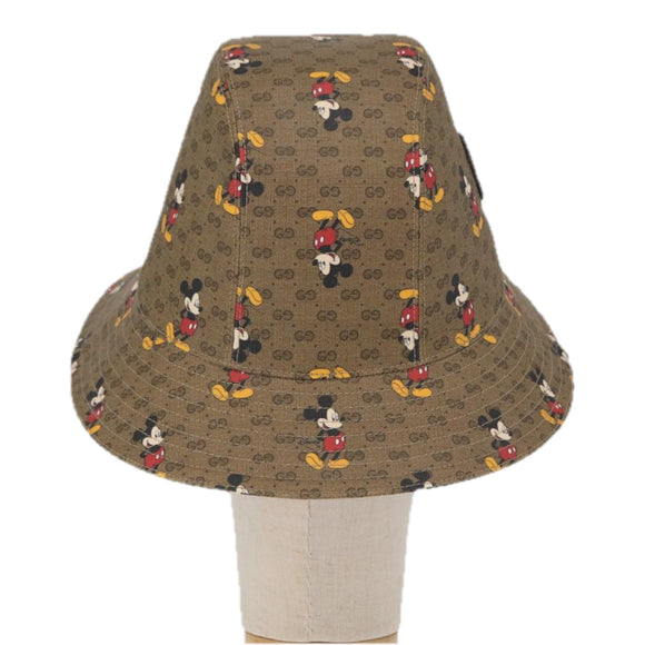 GUCCI Micro GG Supreme Disney Hat PVC Size M Beige 602978 Auth am10313SAM