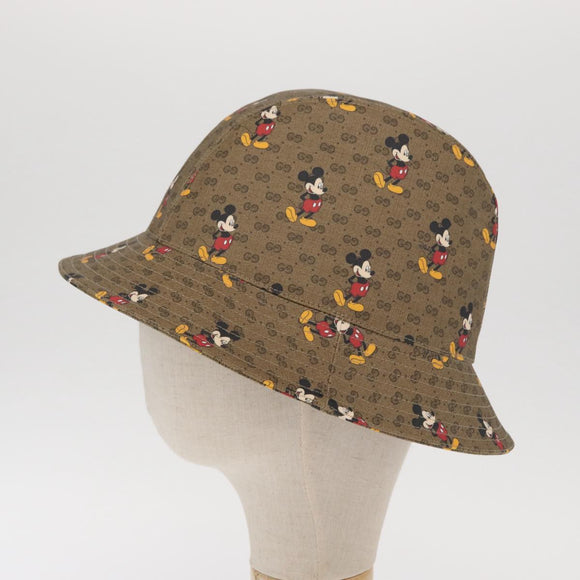 GUCCI Micro GG Supreme Disney Hat PVC Size M Beige 602978 Auth am10313SAM