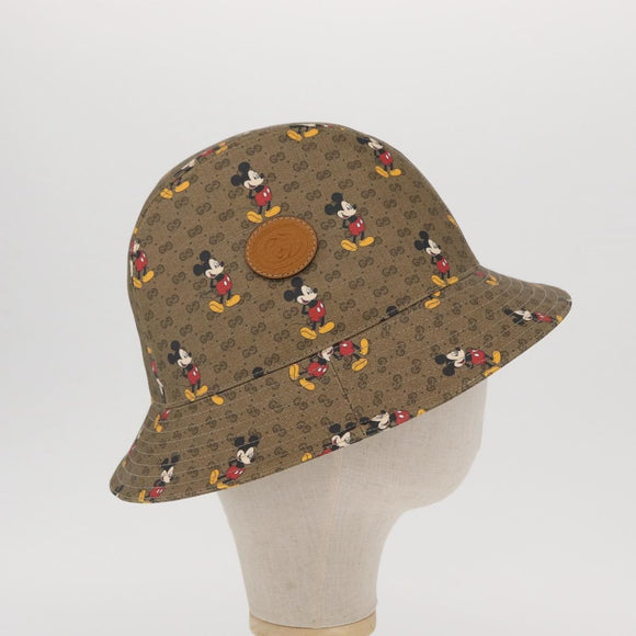 GUCCI Micro GG Supreme Disney Hat PVC Size M Beige 602978 Auth am10313SAM
