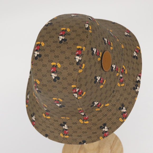 GUCCI Micro GG Supreme Disney Hat PVC Size M Beige 602978 Auth am10313SAM