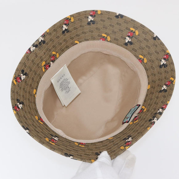 GUCCI Micro GG Supreme Disney Hat PVC Size M Beige 602978 Auth am10313SAM