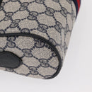 GUCCI GG Supreme Sherry Line Shoulder Bag PVC Navy Red 89 02 004 Auth am10314-9