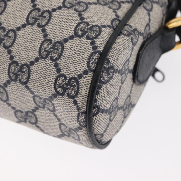 GUCCI GG Supreme Sherry Line Shoulder Bag PVC Navy Red 89 02 004 Auth am10314