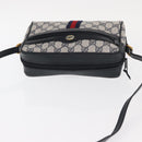 GUCCI GG Supreme Sherry Line Shoulder Bag PVC Navy Red 89 02 004 Auth am10314-6