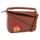 LOEWE Mini Puzzle Loewe x Studio Ghibli Calcifer Bag 2way Brown Auth am10317SM-1