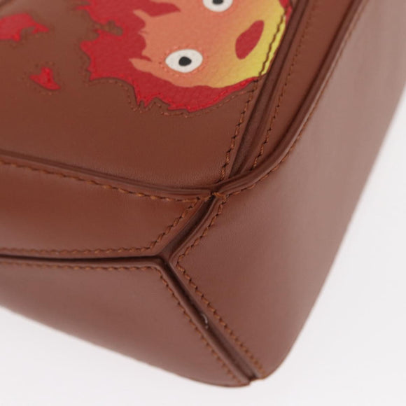 LOEWE Mini Puzzle Loewe x Studio Ghibli Calcifer Bag 2way Brown Auth am10317SM