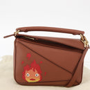 LOEWE Mini Puzzle Loewe x Studio Ghibli Calcifer Bag 2way Brown Auth am10317SM-12